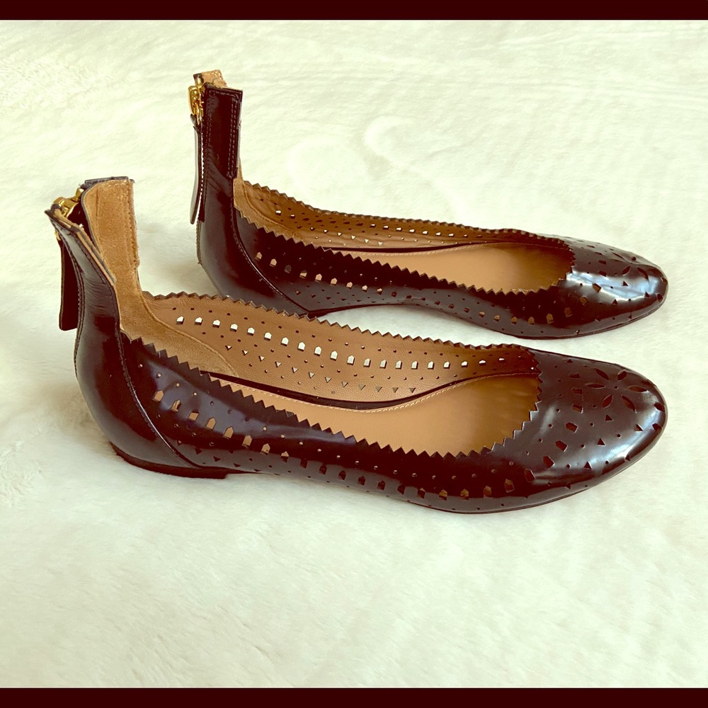 Rachel Zoe black patent leather flats